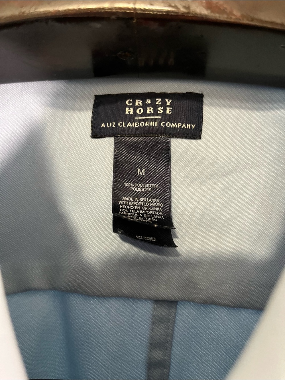 Crazy Horse Liz Claiborne Women’s Light Blue Button Front Shirt Size Medium - Picture 4 of 7